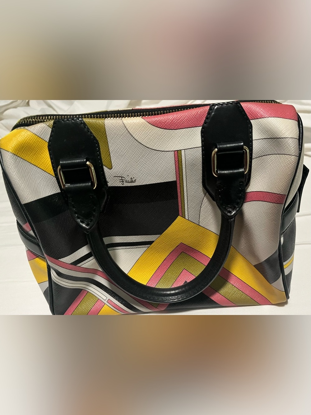 Emilio Pucci Geometric  Multicolor Print  Women's Tote Bag